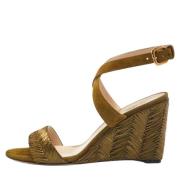 Pre-owned Raffia sandals Prada Vintage , Green , Dames