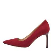 Pre-owned Fabric heels Manolo Blahnik Pre-owned , Red , Dames