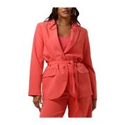 Blazer Soft Foam Koraal Stijlvol Trendy Summum Woman , Pink , Dames