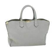 Pre-owned Leather totes Burberry Vintage , Gray , Dames