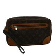 Pre-owned Canvas clutches Louis Vuitton Vintage , Brown , Dames