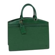 Pre-owned Leather handbags Louis Vuitton Vintage , Green , Dames