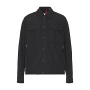 Waterafstotende Overhemdjas Zwart Moncler , Black , Heren