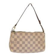 Pre-owned Canvas pouches Louis Vuitton Vintage , White , Dames