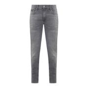 Slimmy Tapered Stretch Tek Jeans 7 For All Mankind , Gray , Heren