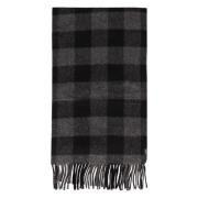 Frayed Hem Wool Blend Scarf Woolrich , Gray , Heren