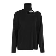 Stijlvolle Cut Out Top Federica Tosi , Black , Dames