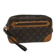 Pre-owned Canvas clutches Louis Vuitton Vintage , Brown , Dames