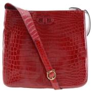 Pre-owned Leather shoulder-bags Salvatore Ferragamo Pre-owned , Red , ...