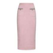 Roze Geplooide Rok Self Portrait , Pink , Dames