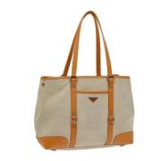 Pre-owned Canvas totes Prada Vintage , Beige , Dames