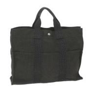 Pre-owned Canvas totes Hermès Vintage , Gray , Dames