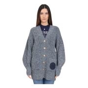 Blauwe Vest met Gouden Knopen Elisabetta Franchi , Blue , Dames