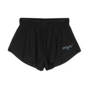 Zwarte Casual Shorts voor Mannen Msgm , Black , Dames