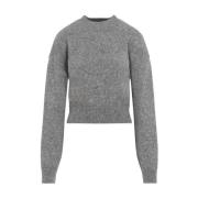 Grijze Alpaca Wol Trui Jacquemus , Gray , Dames