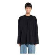 Wijde L/S Tee Zwart - Rood Off White , Black , Heren