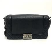 Pre-owned Leather chanel-bags Chanel Vintage , Black , Dames