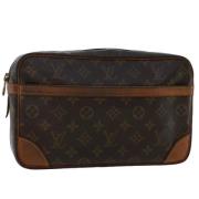 Pre-owned Canvas clutches Louis Vuitton Vintage , Brown , Dames