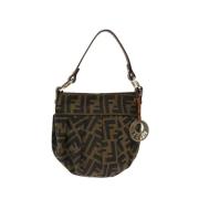 Pre-owned Canvas handbags Fendi Vintage , Brown , Dames