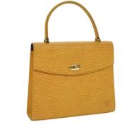 Pre-owned Leather handbags Louis Vuitton Vintage , Yellow , Dames