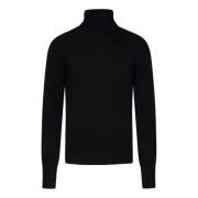 Zwarte Cashmere Coltrui Drumohr , Black , Heren