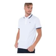 Geborduurd logo slim fit poloshirt Guess , White , Heren