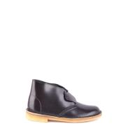 Zwarte Leren Laars Elegante Stijl Clarks , Black , Dames