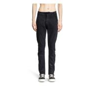 Zwarte Skinny Katoenen Broek Thom Krom , Black , Heren