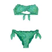 Bikini Fascia E Slip Nodi Regolabile Frou Frou Sunrise F**k , Green , ...