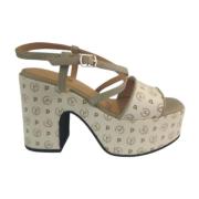 Stijlvolle Hoge Hak Sandalen Pollini , Gray , Dames