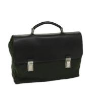 Pre-owned Nylon briefcases Prada Vintage , Green , Dames