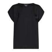 Zwarte Top Elegante Stijl Fabiana Filippi , Black , Dames