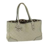 Pre-owned Canvas totes Gucci Vintage , White , Dames