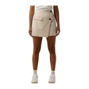 Beige Mini Rok Co-ord Set Second Dames , Beige , Dames