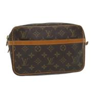 Pre-owned Canvas clutches Louis Vuitton Vintage , Brown , Dames