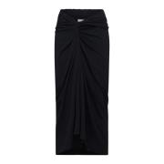 Zwarte Sarong-Stijl Gedrapeerde Rok Dries Van Noten , Black , Dames