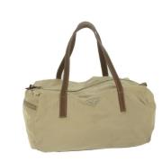 Pre-owned Nylon handbags Prada Vintage , Beige , Dames