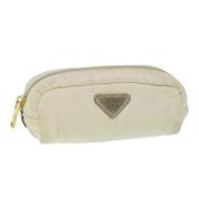 Pre-owned Canvas pouches Prada Vintage , White , Dames