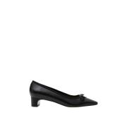 Zwarte Nappa Leren Ballet Flats Parallele , Black , Dames