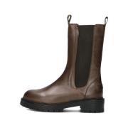 Cognac Leren Chelsea Boots Tirza Shelly Shabbies , Brown , Dames