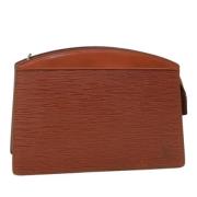 Pre-owned Leather pouches Louis Vuitton Vintage , Brown , Dames