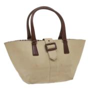 Pre-owned Canvas handbags Burberry Vintage , Beige , Dames