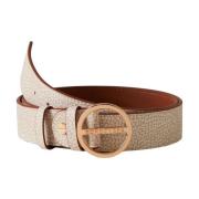 Chic Belt for Women Borbonese , Beige , Dames