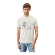 Korte Mouw T-shirt Roy Roger's , White , Heren