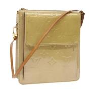 Pre-owned Leather pouches Louis Vuitton Vintage , Beige , Dames