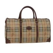 Pre-owned Leather travel-bags Burberry Vintage , Beige , Dames