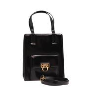 Pre-owned Canvas shoulder-bags Salvatore Ferragamo Pre-owned , Black ,...