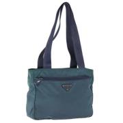 Pre-owned Nylon totes Prada Vintage , Blue , Dames