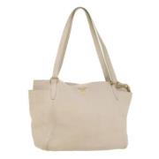 Pre-owned Leather prada-bags Prada Vintage , White , Dames