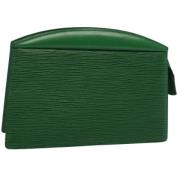 Pre-owned Leather pouches Louis Vuitton Vintage , Green , Dames